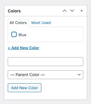 WooCommerce custom taxonomy