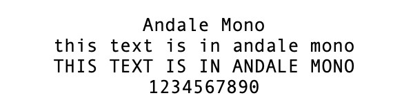 andale mono font