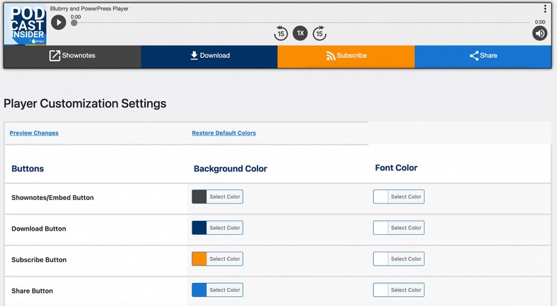 Blubrry podcasting settings 3