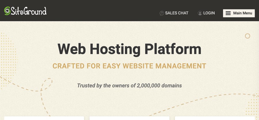 SiteGround web hosting