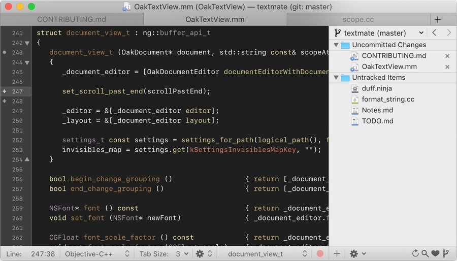 TextMate Text editor