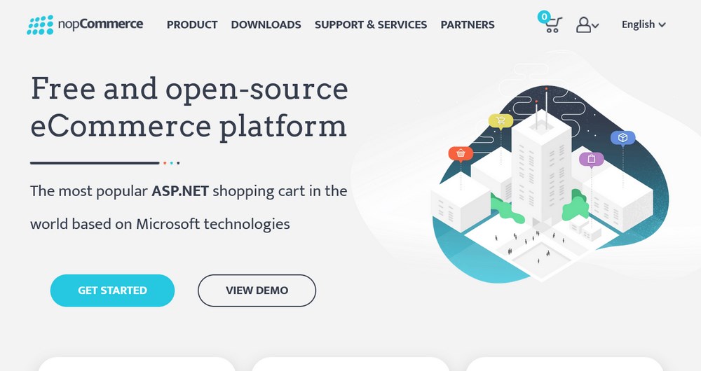 nopCommerce homepage