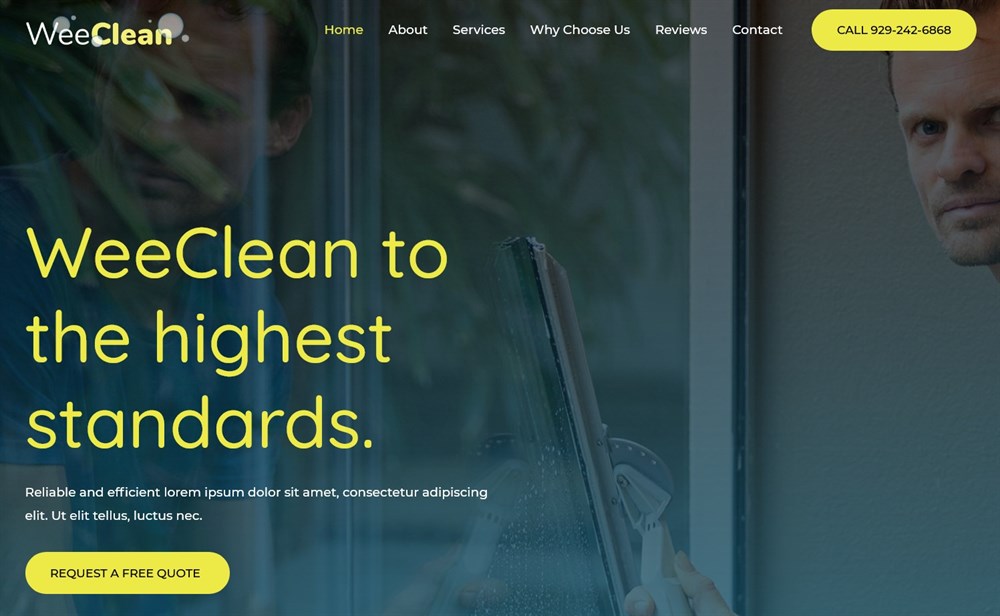 Astra's Cleaning Agency website