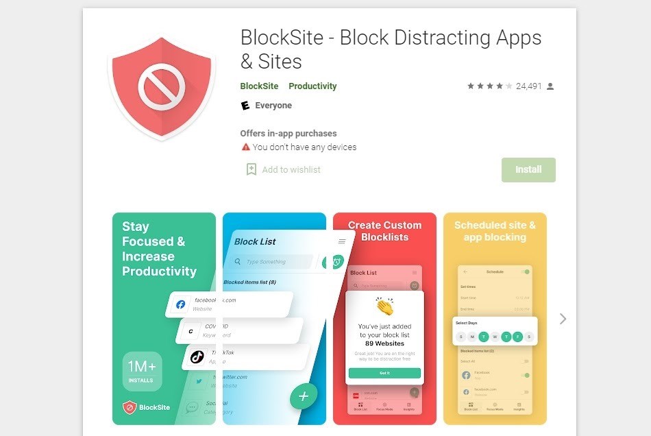 BlockSite android app