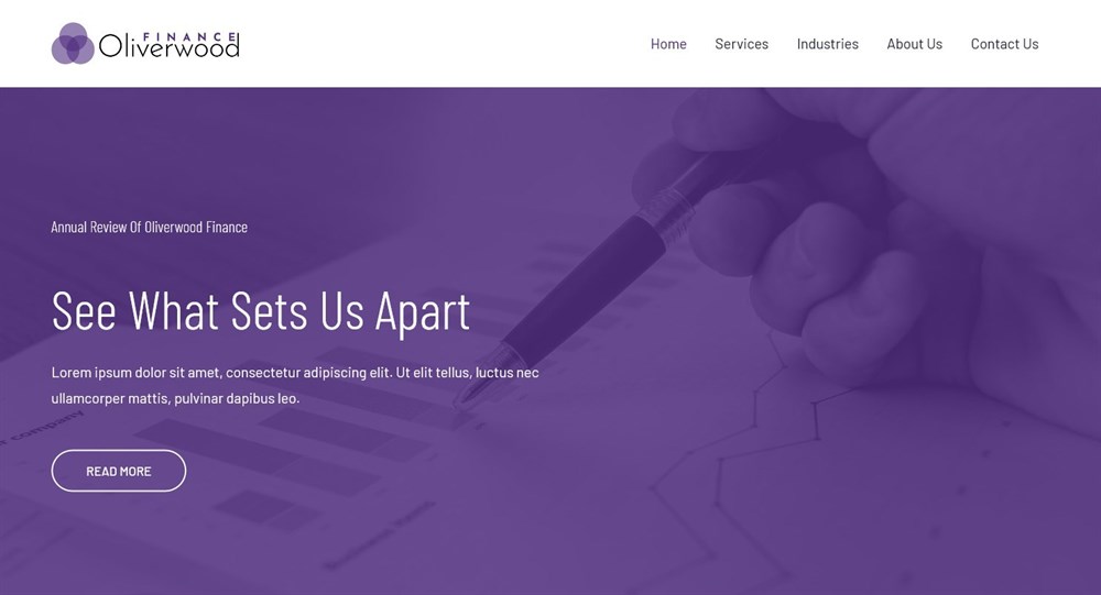 Elementor Financial Advisors template