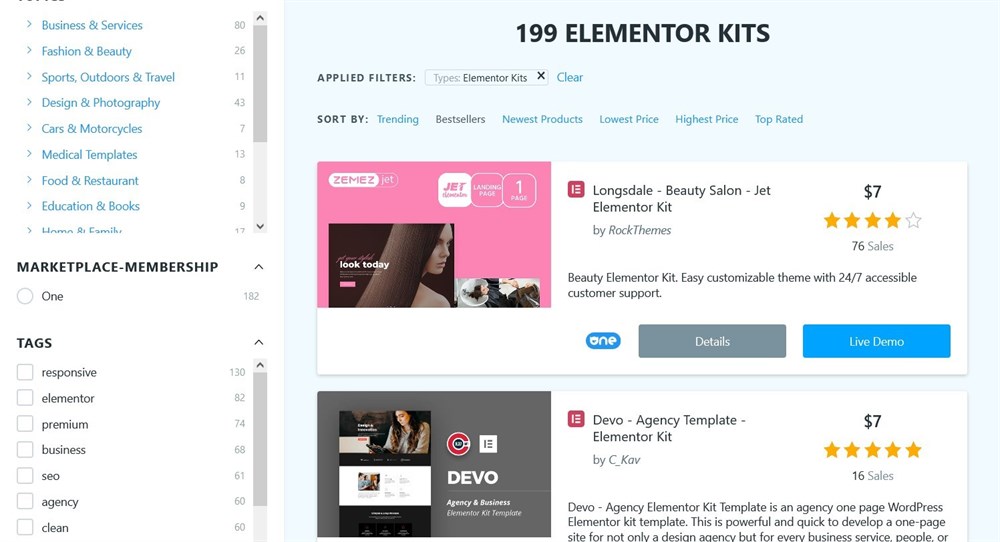 Elementor Kits TemplateMonster