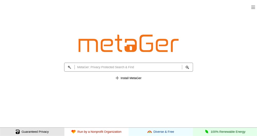 MetaGer Privacy Protected Search Find