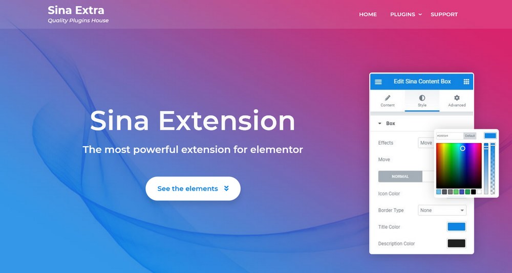 Sina Addon for Elementor