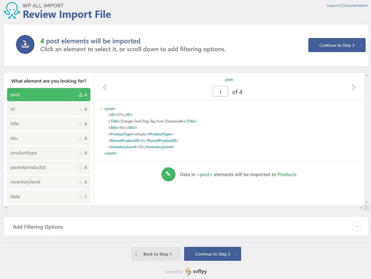 importing settings