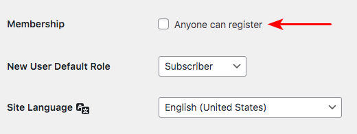 WordPress enable anyone can register