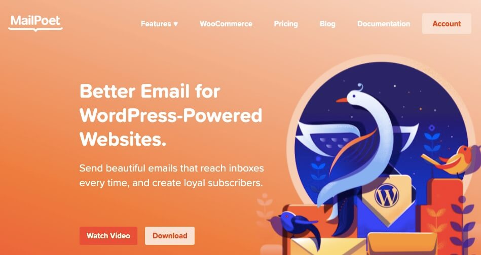 MailPoet homepage