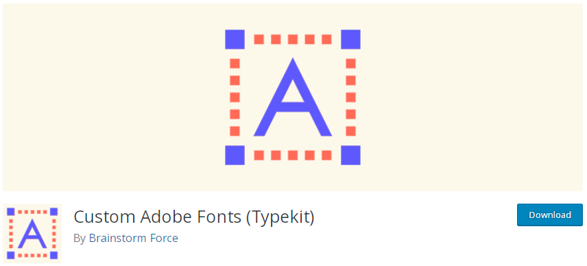 ​​Custom Adobe Fonts WordPress plugin