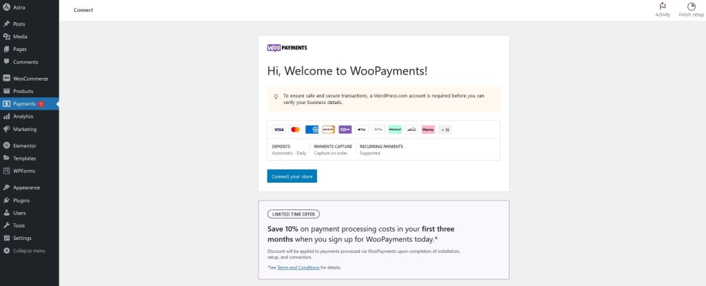 WooCommerce Payment Setup