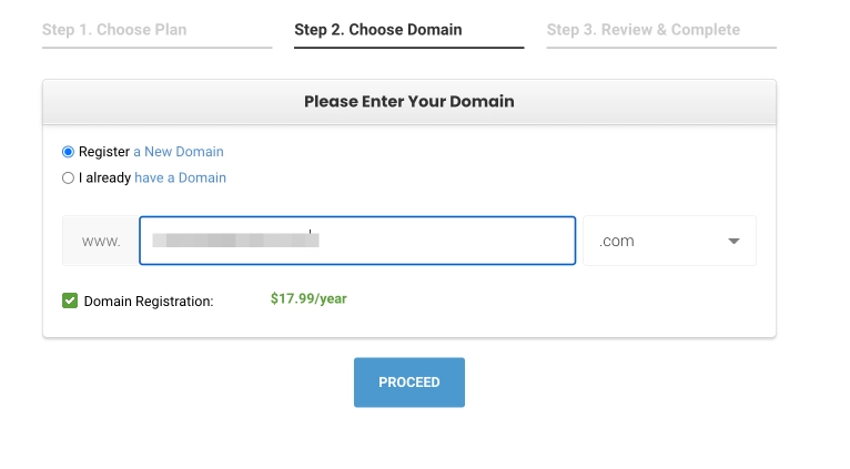 Choose Domain