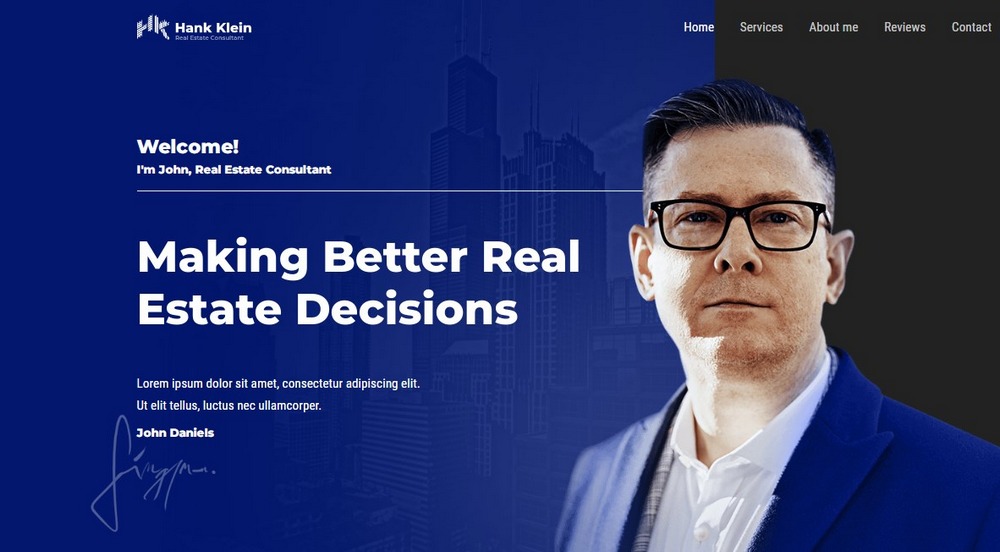 Real Estate Consultant Astra template