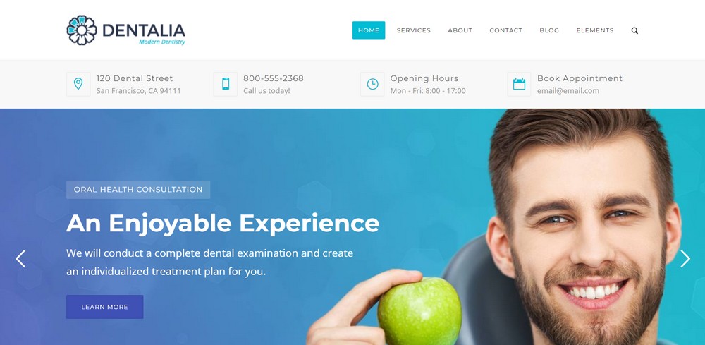 Dentalia dentist website demo