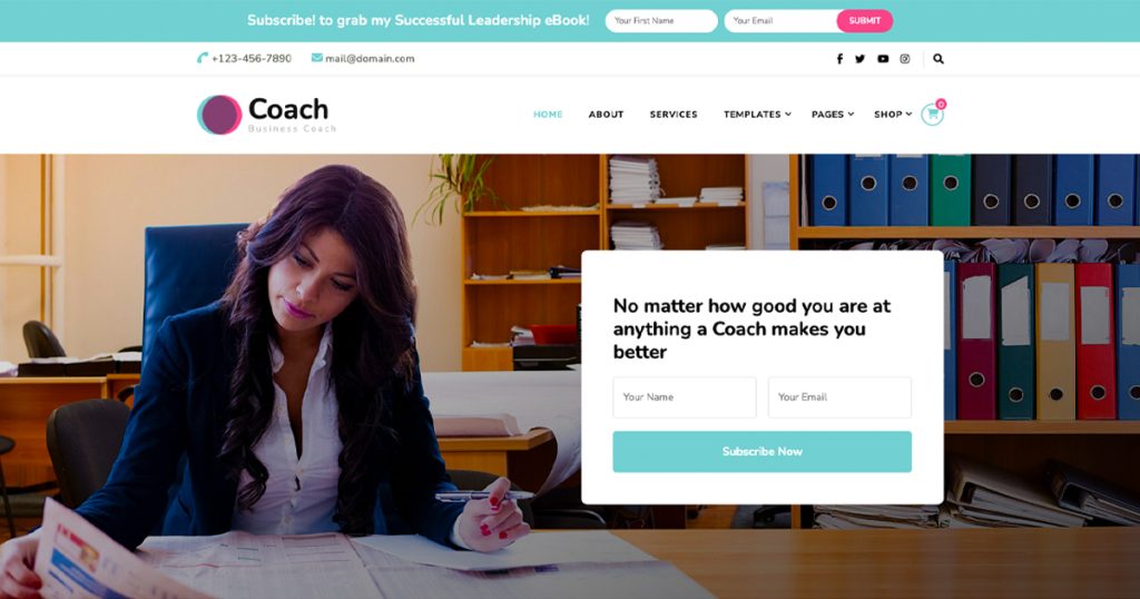 Blossom Coach Pro WordPress theme