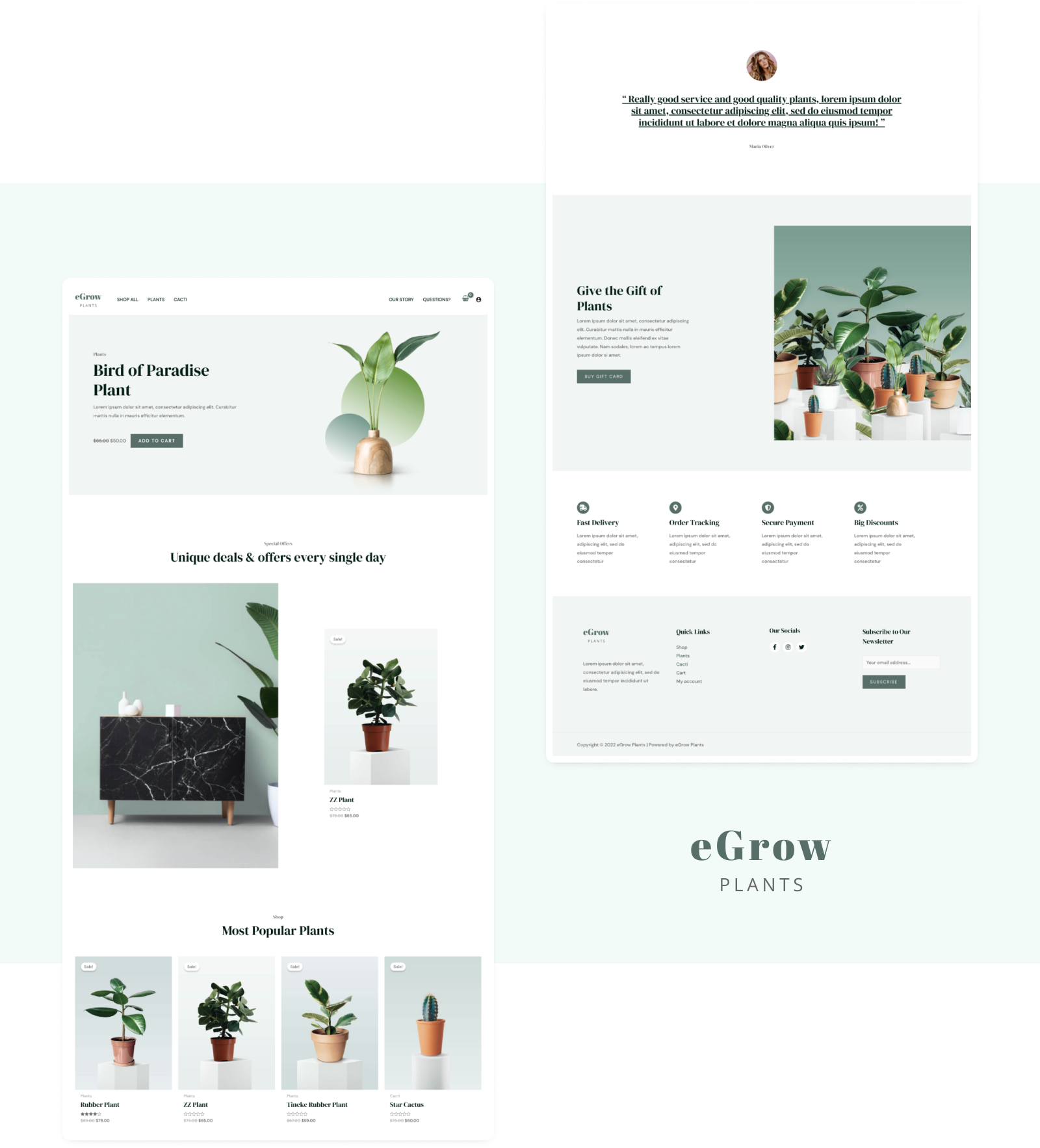 eGrow Plants Starter Template