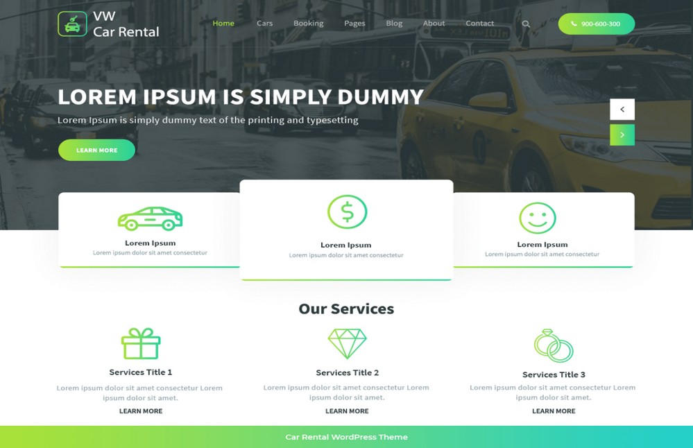 transportation WordPress theme