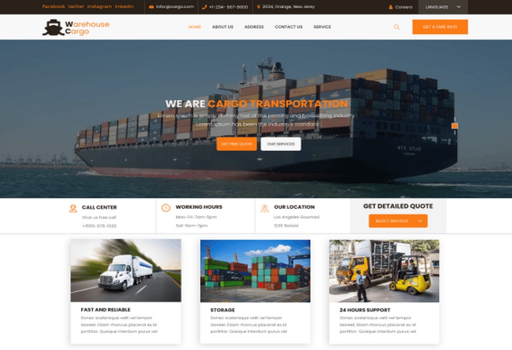 Warehouse Cargo theme