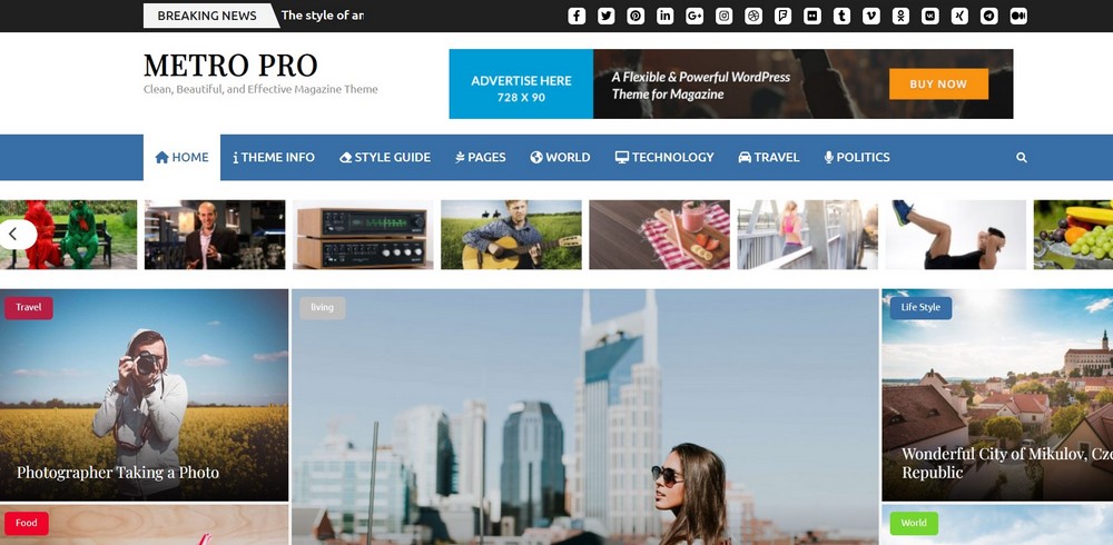 Metro magazine pro metro WordPress theme