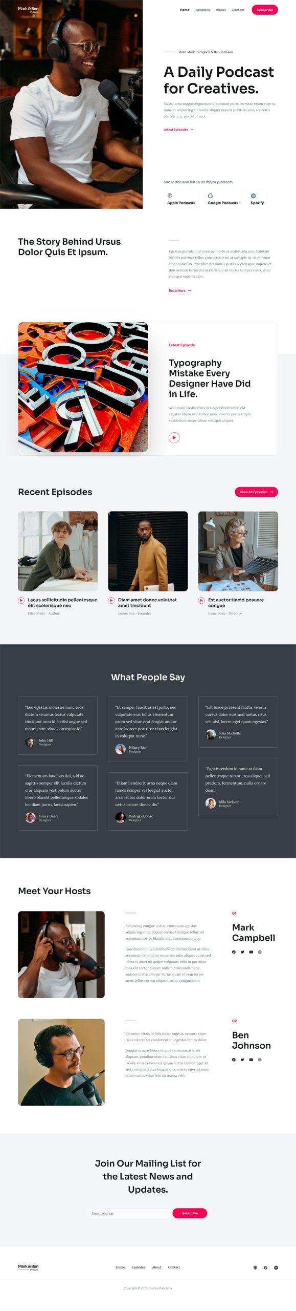 Creative Podcaster creative podcaster 02 home