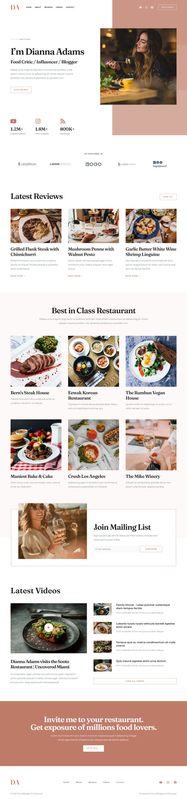 Food Blogger & Influencer food blogger 02 home 1