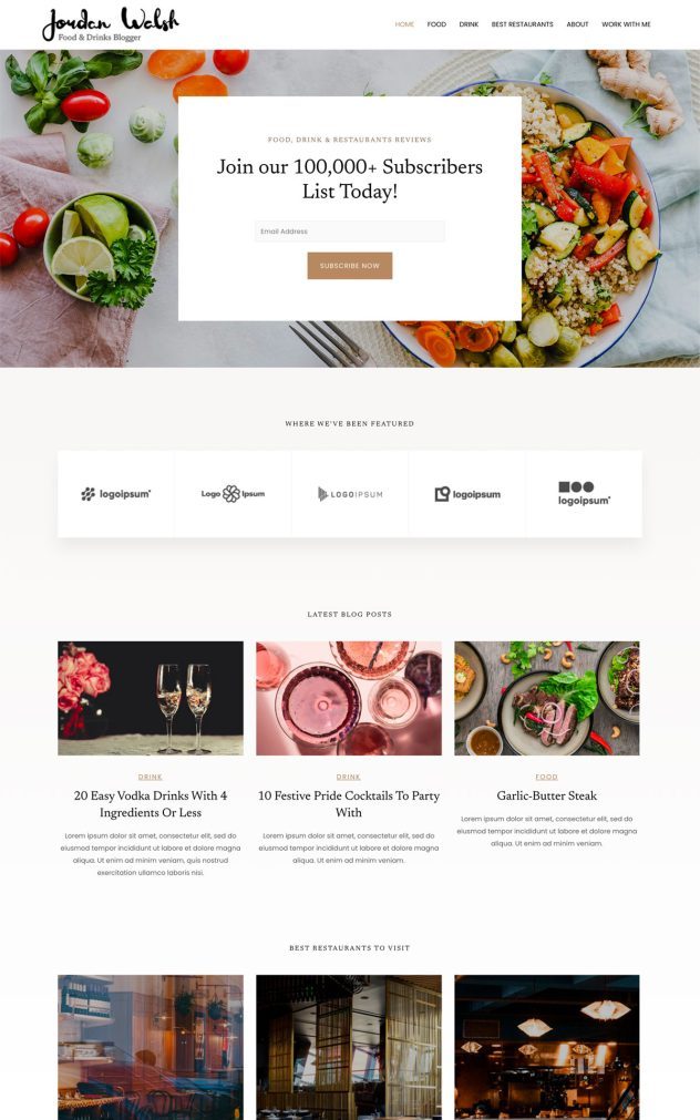 Food & Drinks Blogger