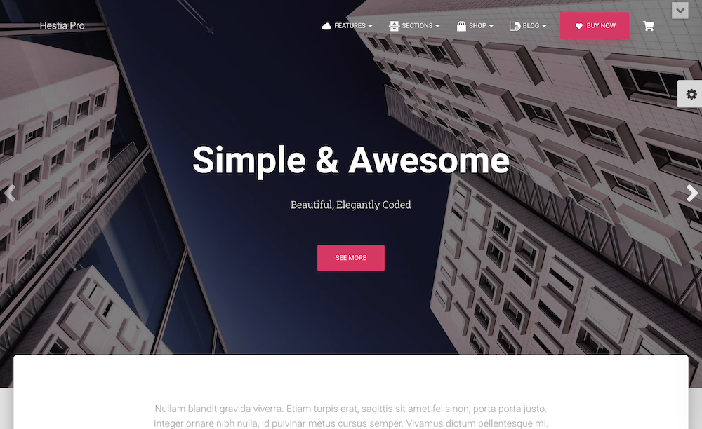 Hestia Pro WordPress theme