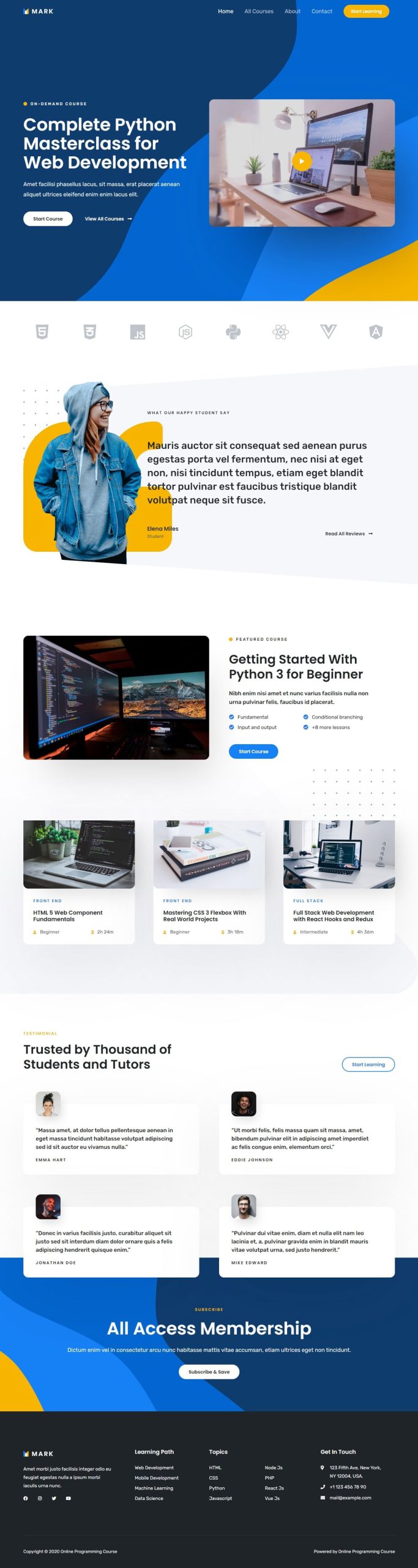 online coding course 02 home