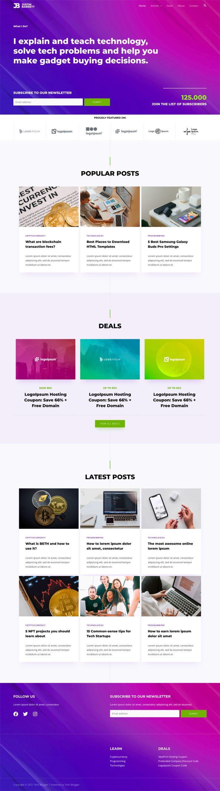 Tech Blogger tech blogger 04 home