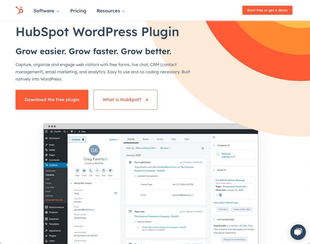 HubSpot for WordPress