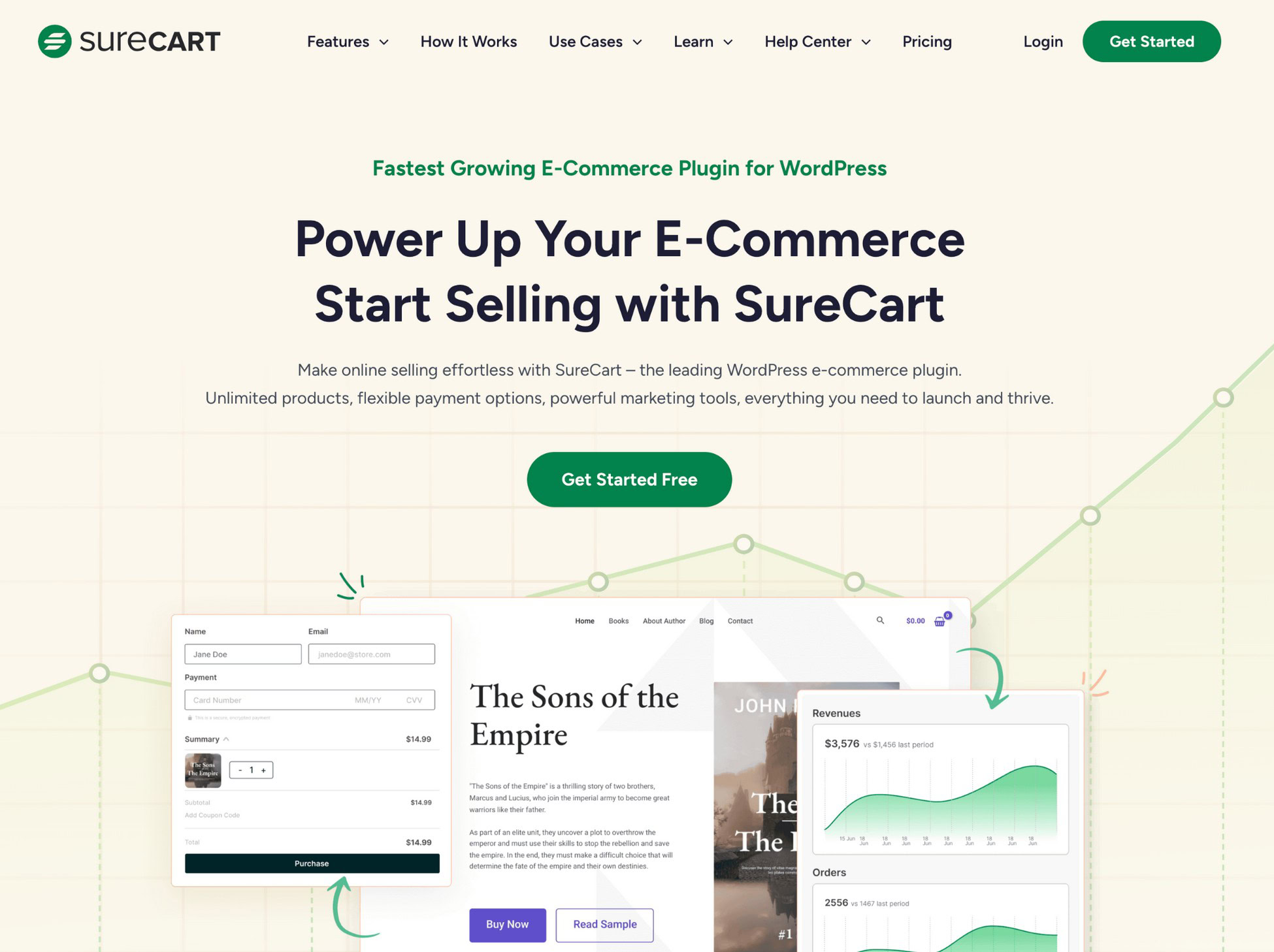 surecart homepage