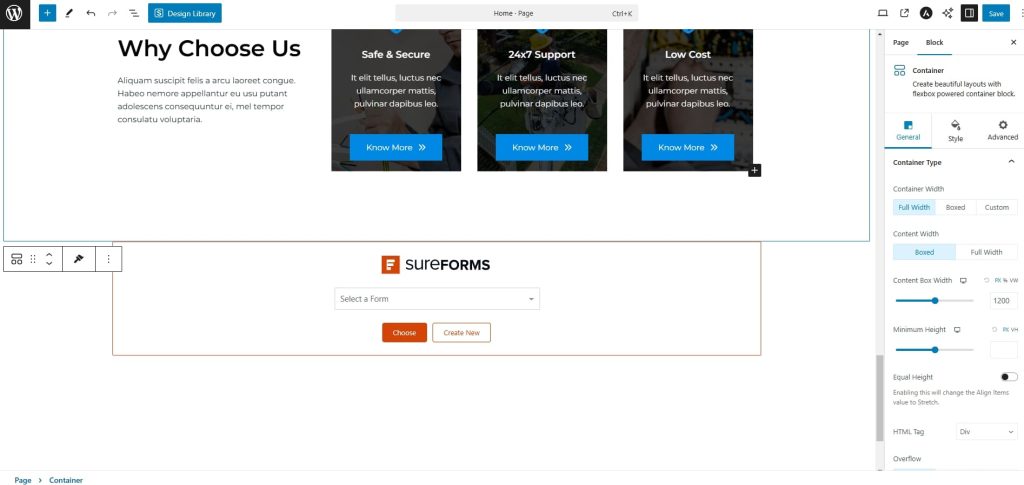 SureForms block
