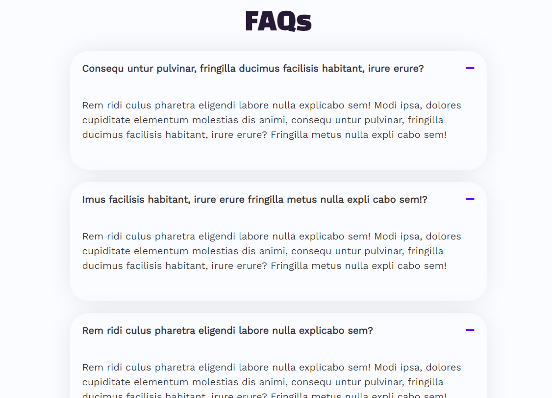 20 FAQ (frequently asked question) design examples and templates Word Image 159239 5