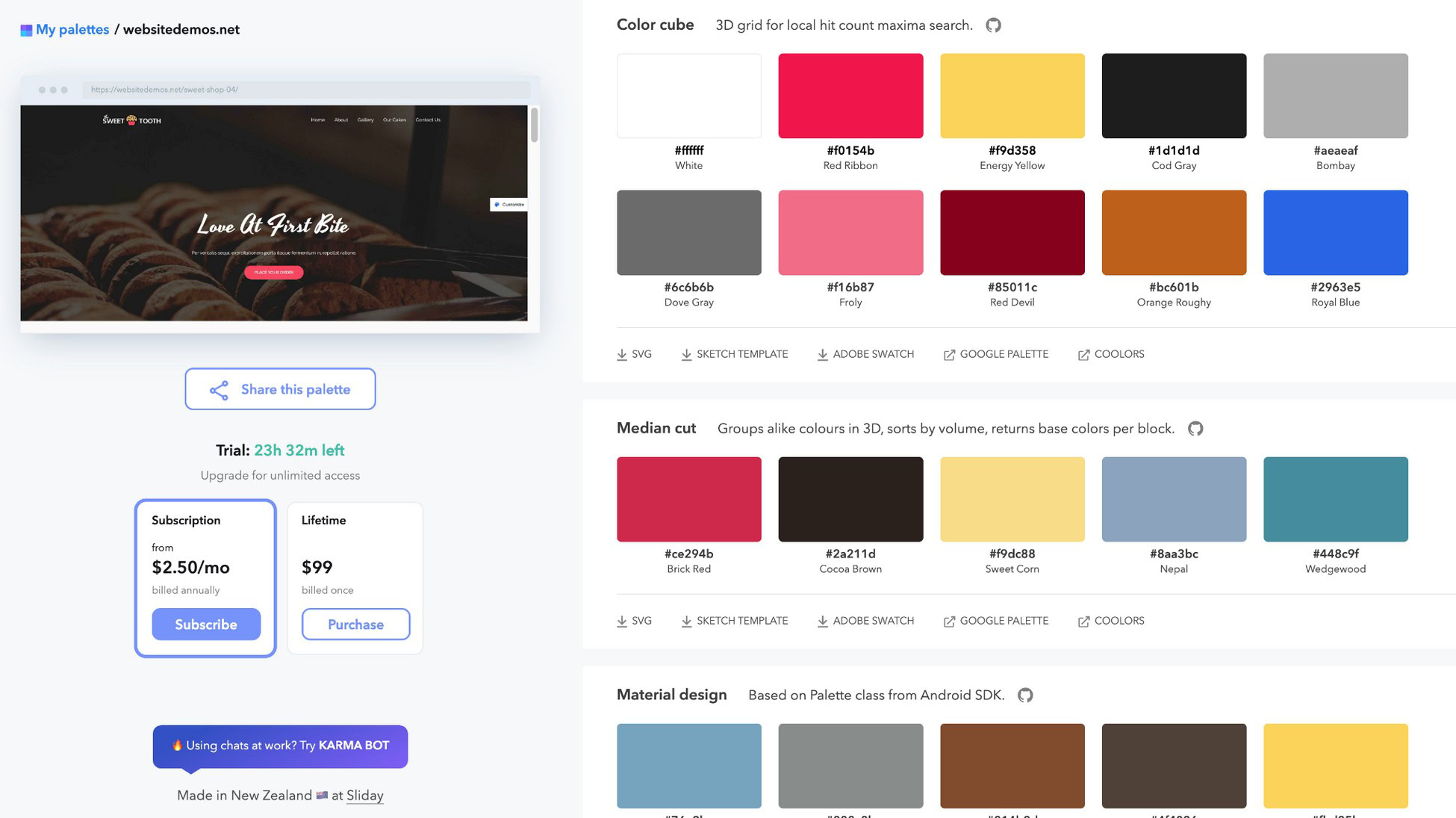 Site Palette