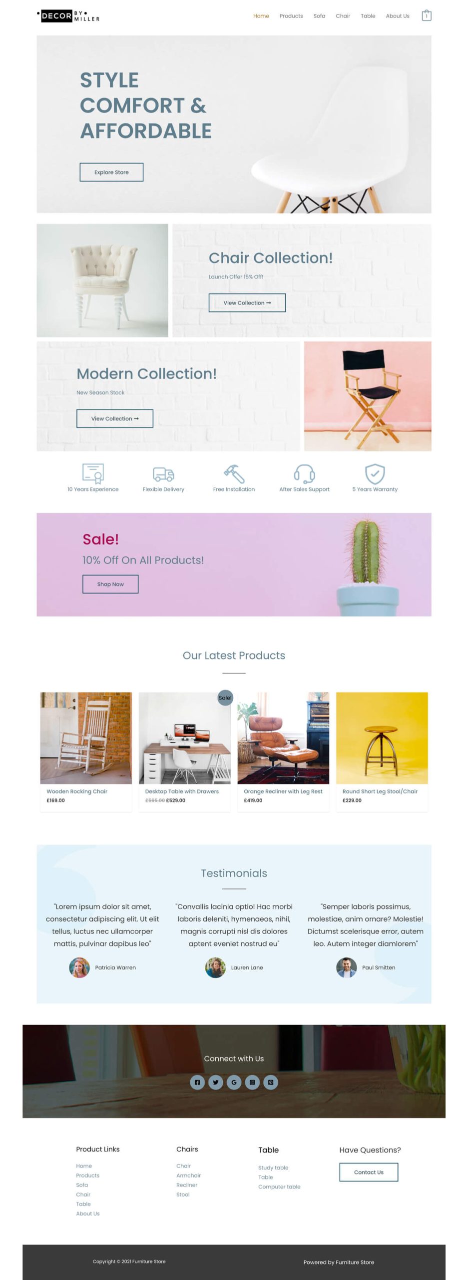 Furniture Store furniture decore homepage