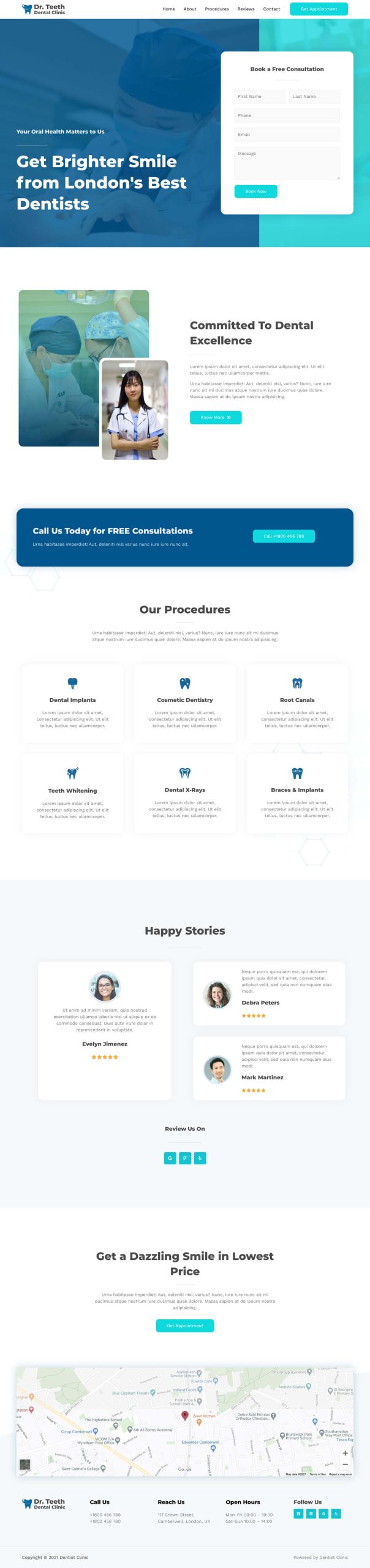 Dentist Clinic dental clinic homepage