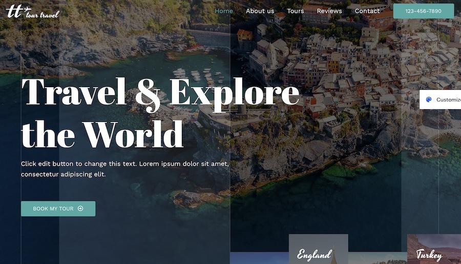 travel agency starter template