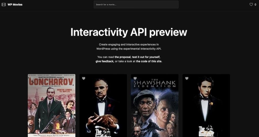 interactivity api