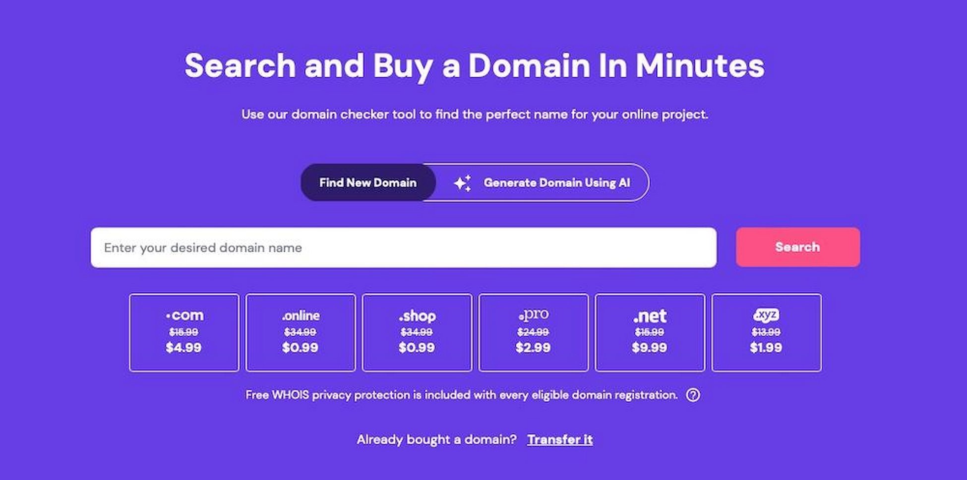 hostinger domains