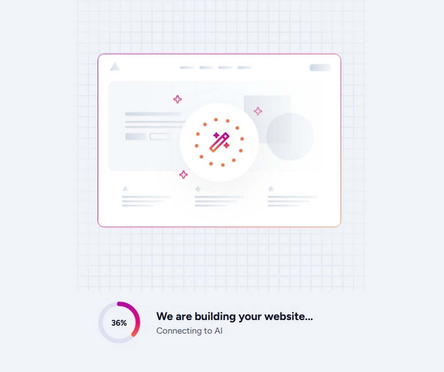 Wait for ZipWP to complete building your website
