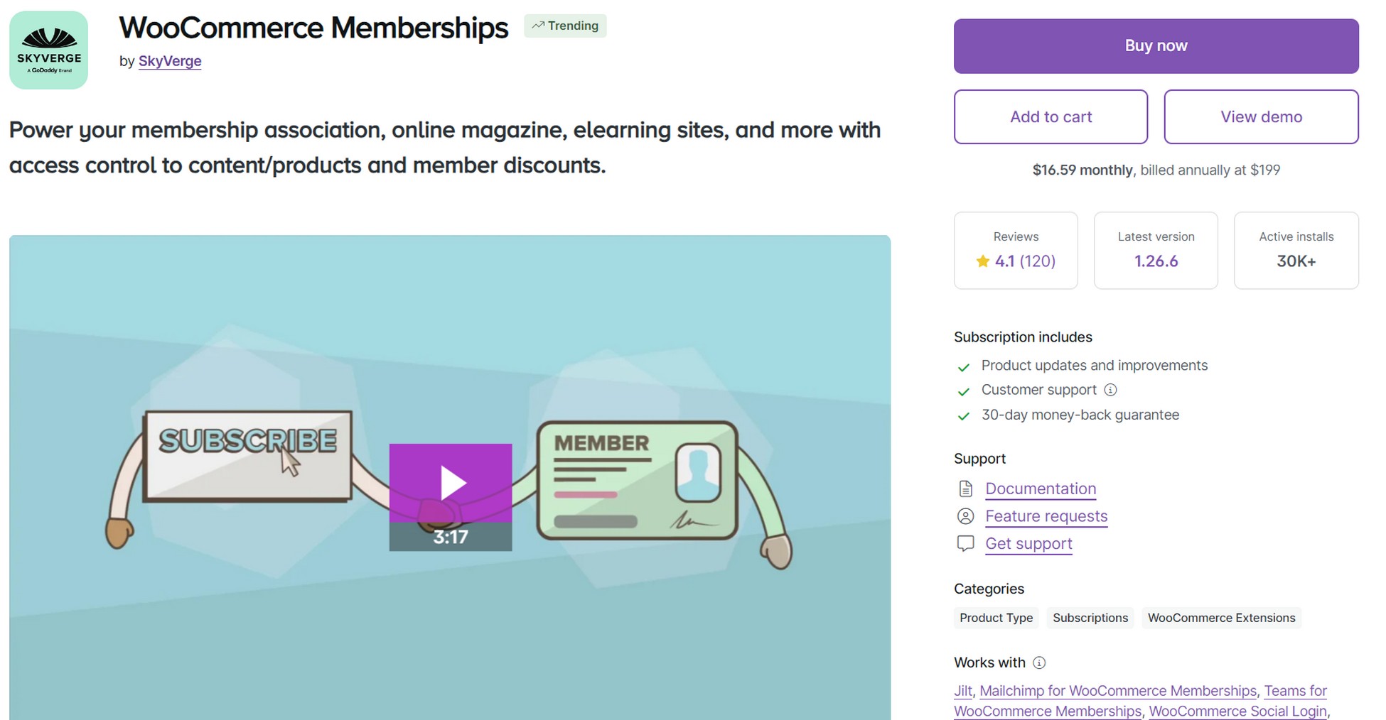 banner for woocommerce memberships