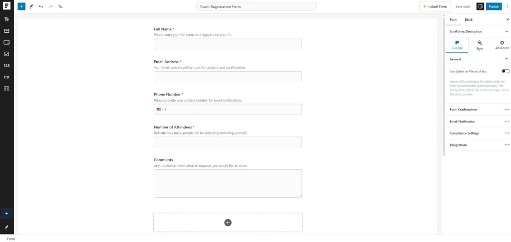 Build an Event Registration Form - SureForms