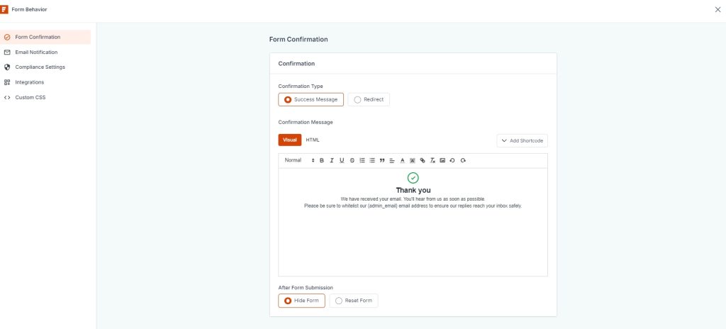 Form Confirmation 2 - SureForms