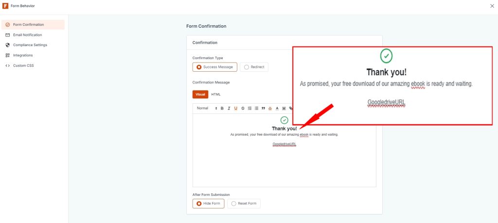 Form Confirmation - SureForms