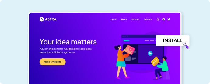 Installing the Astra theme